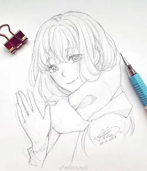 人物黑白动漫素材插画绘画线稿手绘女生男生… - 堆糖,美图壁纸兴趣