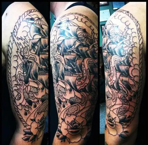 20款各种风格的男性花臂纹身图案(5/5)-纹身图片网