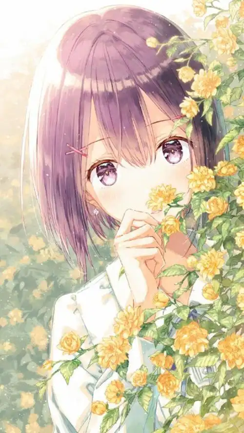 秋意盎然的唯美动漫女生图片