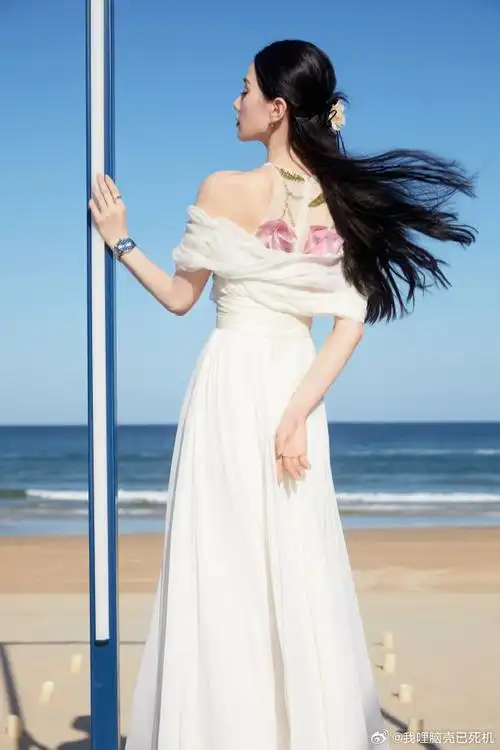 刘诗诗素雅薄纱白裙##刘诗诗行走的花仙子