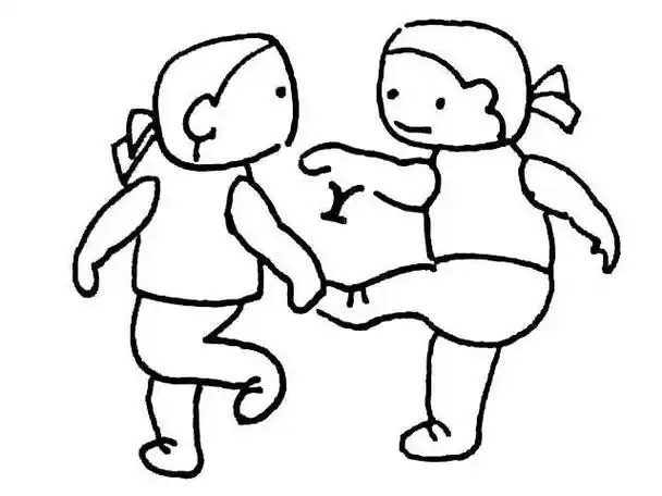 游戏故事封面简笔画幼儿园幼儿园简笔画游戏人物玩游戏的小朋友简笔画