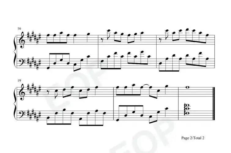 钢琴谱等你的季节