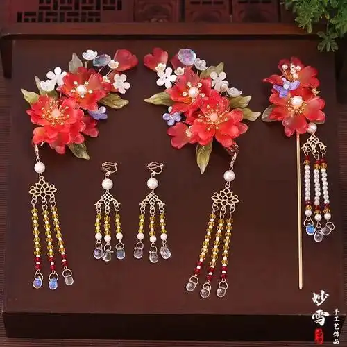 头饰发饰中国风饰品发簪流苏发夹皇冠道具古装汉服出租租赁中式