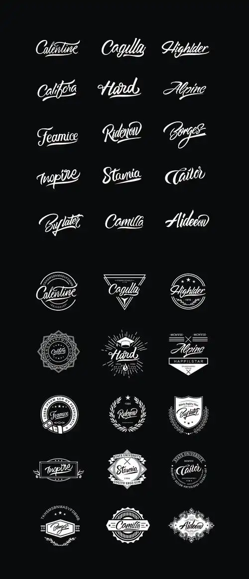 【花体英文】cursive english,|平面|字体/字形|logo设计_东 - 原创