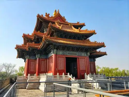 在故宫的城墙上俯瞰紫禁城