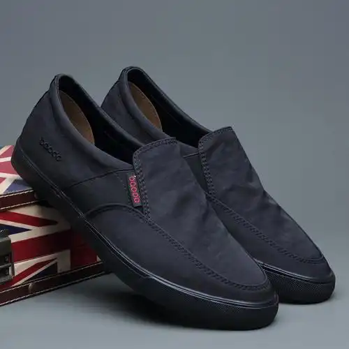 平底鞋男练车鞋帆布鞋春季透气男士老北京休闲鞋一脚蹬懒人开车鞋