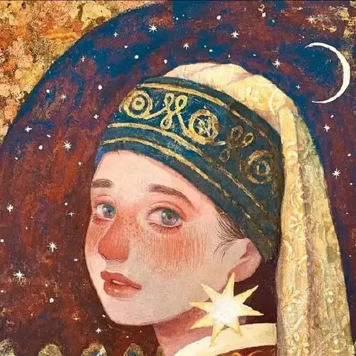 一些戴珍珠耳环的少女的头像欢迎大家补充哈