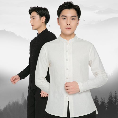 武农新款太极服 男士武术功夫练功服中国风粗麻太极拳套装