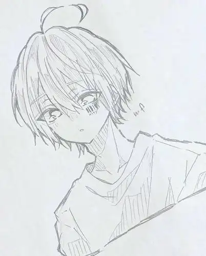 男生为主的动漫线稿不难寒假画画吧