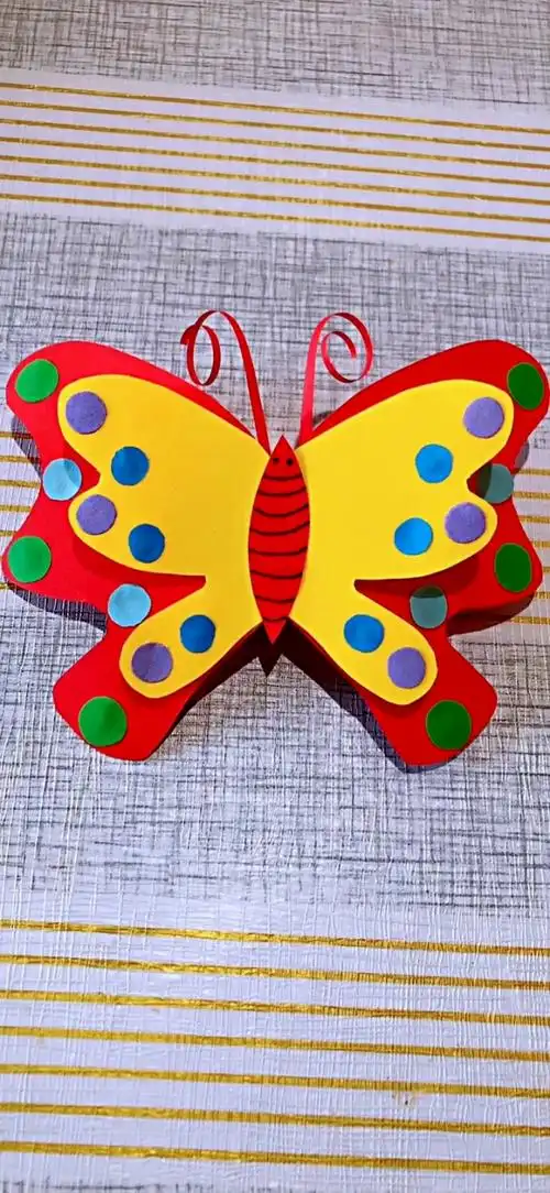 彩纸蝴蝶03手工!