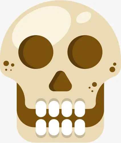 矢量png万圣节卡通的骷髅