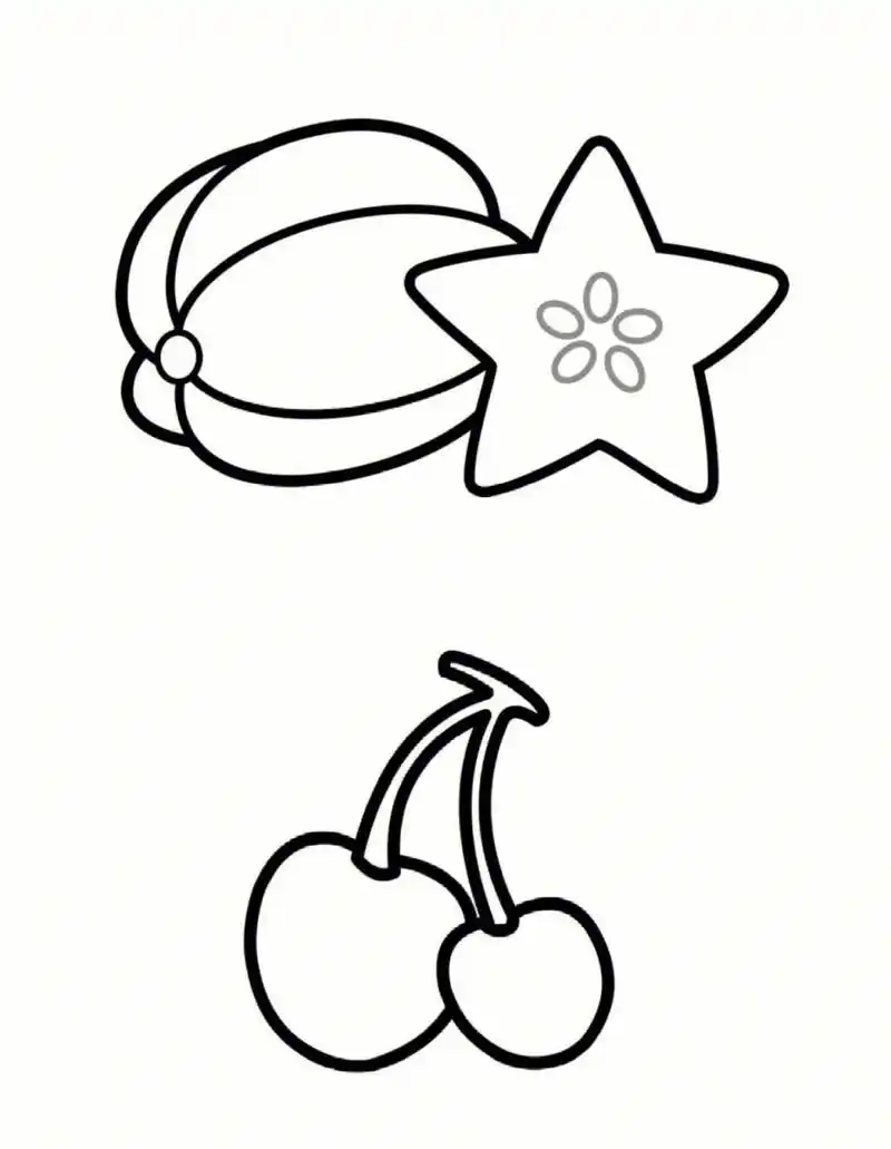 小班水果简笔画 小班水果简笔画,可以直接打印使用让幼儿填色.