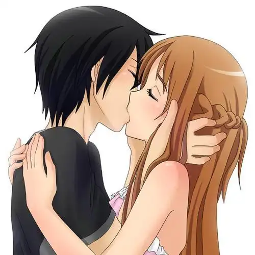 二次元动漫情侣亲吻