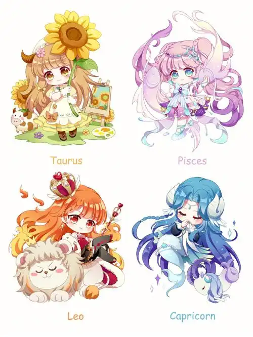 q版人物  #插画  #板绘  #寻找小红书绘画大神  #星座  #十二星座