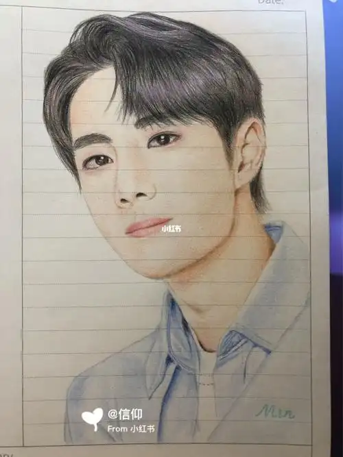 随手画彩铅王一博