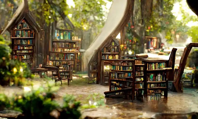 梦幻秘境神秘树屋花草树木唯美治愈小清新打工人好好学习锁屏壁纸封面