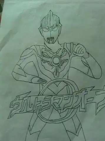 闪电形态的欧布奥特曼怎么画简笔画