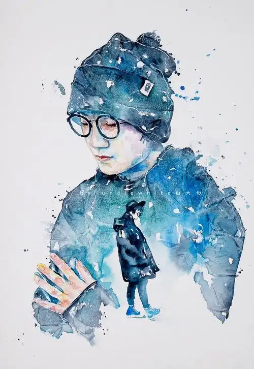 陈奕迅水彩创作过程.近期插画作品 小合集