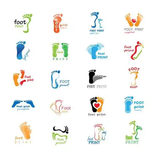 关键词:潮流的脚印标志素材脚印logo设计脚丫商标设计简约图标行业