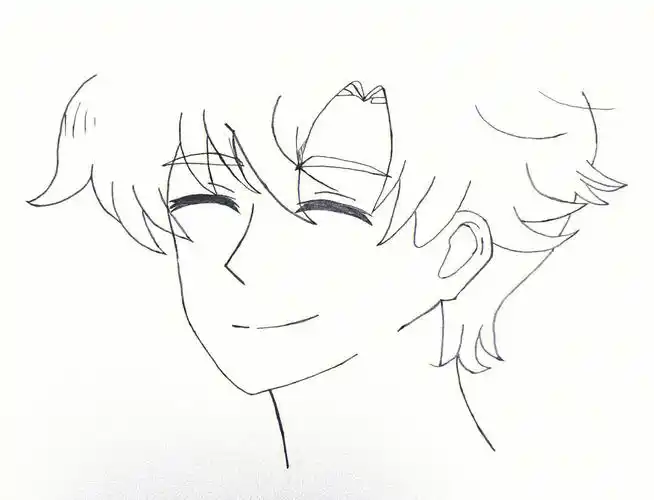 自学临摹认真的画了一个小帅哥