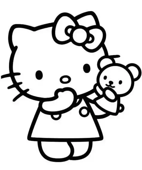 怎样画凯蒂猫美人鱼绘画猫咪简笔画宝宝学画画hello kitty