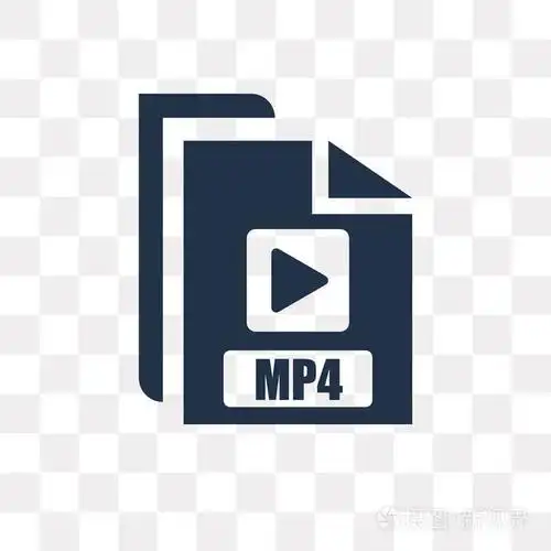mp4 矢量图标在透明背景下隔离, mp4 透明概念可用于 web 和移动