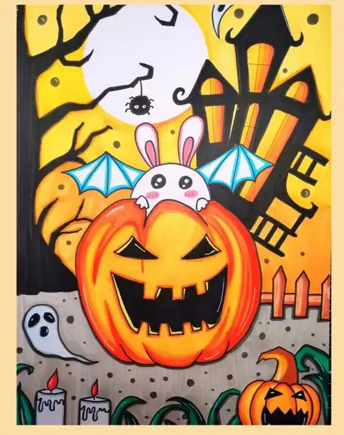 万圣节创意画