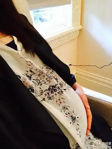 杨紫怀孕照片吓死我了 据说还是霍建华的