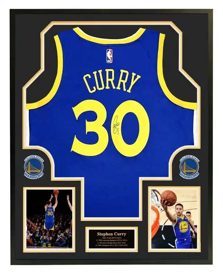 勇士队 17-18赛季curry#库里 亲笔签名球衣 带证 - 抖音