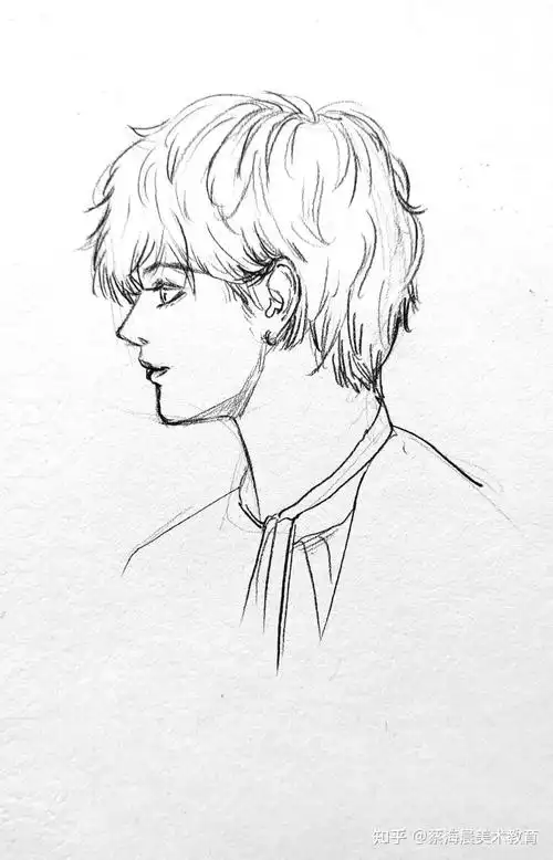 【动漫侧脸男孩】临摹步骤图教程 - 知乎