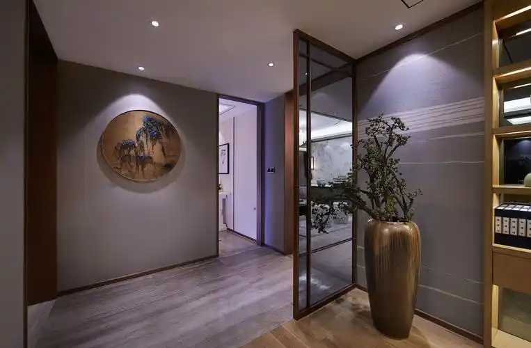 现代新中式风格的住宅室内实景图