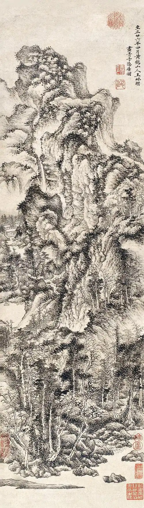 *0315 1346年作 青卞隐居图 立轴 水墨纸本