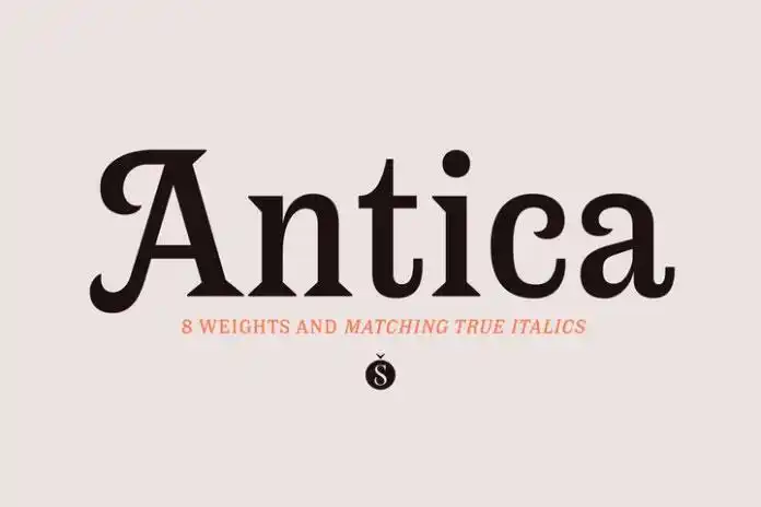 antica衬衫家族英文字体包下载