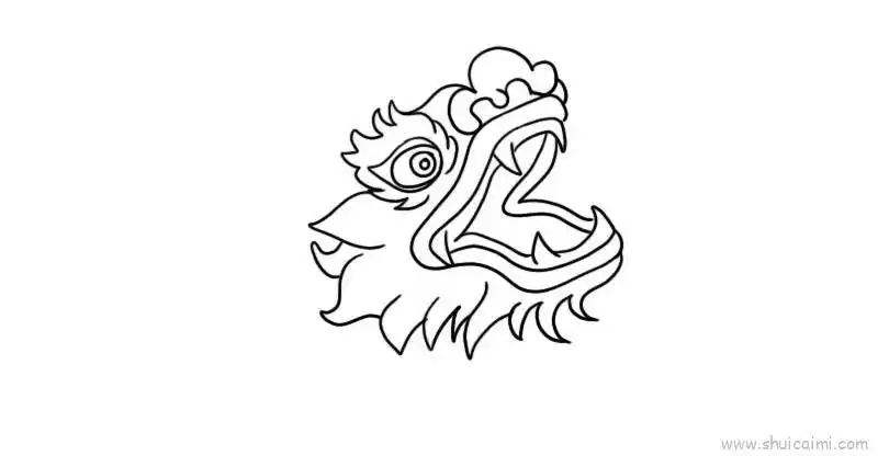 龙头儿童画怎么画龙头简笔画图片大全