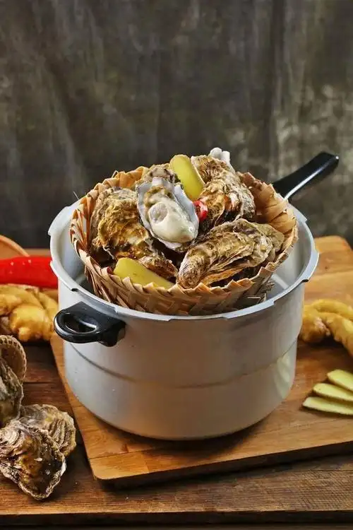 高压锅竹笼蒸蚝