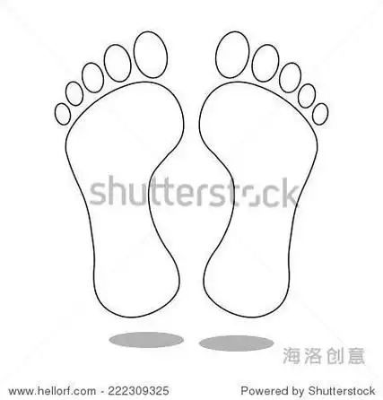 幼儿简笔画脚丫