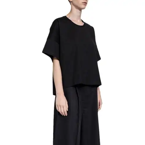 loewe罗意威夏季新款女士黑色棉质短袖s359341xa41100t恤