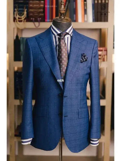 徐州西服丨藏蓝色条纹西装7315百搭的经典