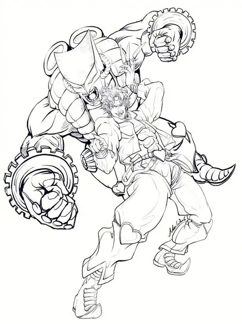 jojo星尘远征 迪奥布兰度 线稿 手绘