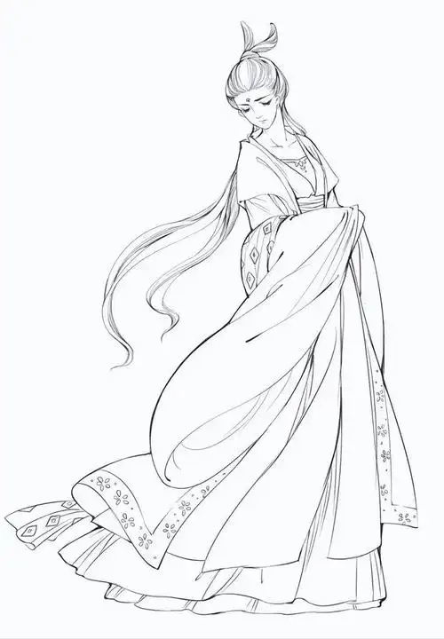 干货!难得一见的古风人物线稿,喜欢画画的快收藏起来临摹学习
