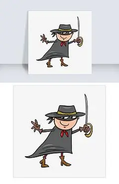 蒙面卡通免抠元素|卡通蒙面骑士矢量素材