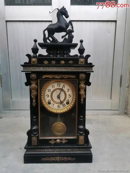 日本双鹿马头钟_座钟/落地钟_配件图片_收藏价格_7788钟表收藏