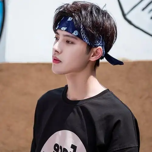 黄子韬霍思燕同款嘻哈发带头巾男生潮人街头方巾绑带式百搭ins