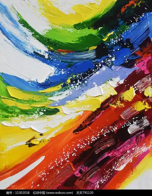 高清抽象艺术油画装饰画