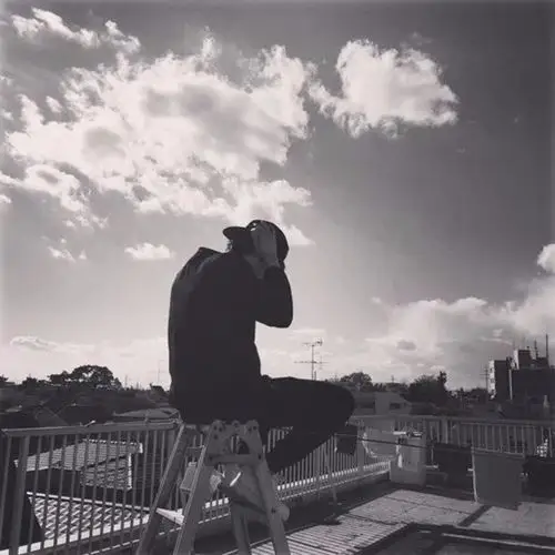 男生qq头像背影带帽子滴