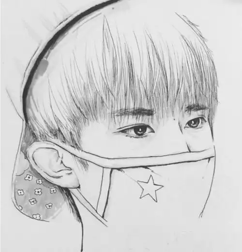 易烊千玺简笔画