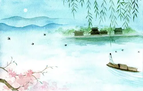 古风水彩素材 〕作者 胡言cc - 堆糖,美图壁纸兴趣社区