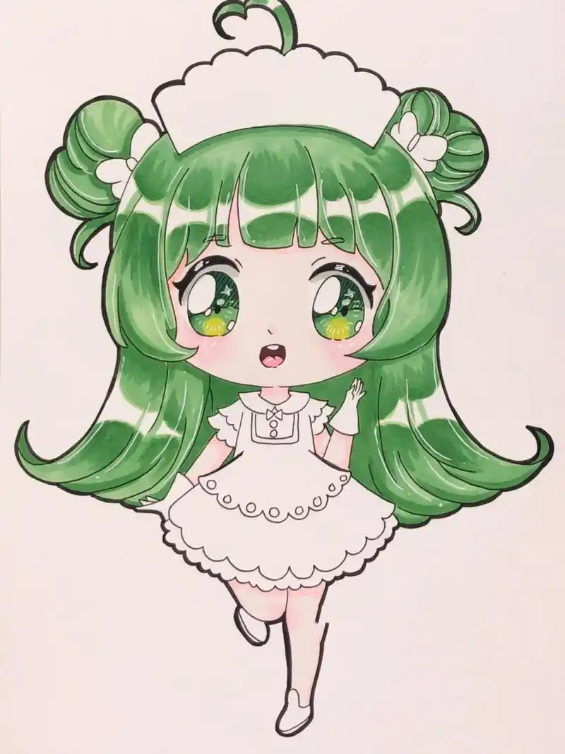 q版动漫|马克笔绘画|q版女生