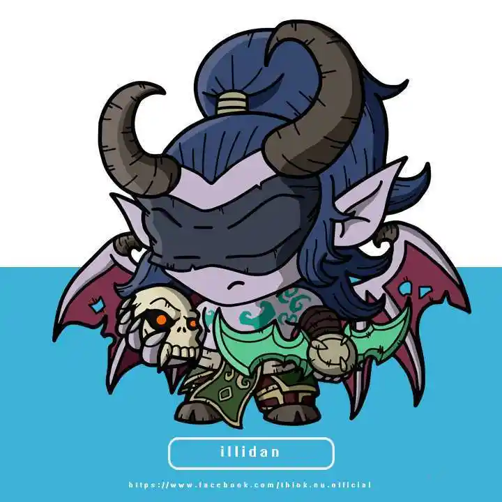 玩家绘制激萌魔兽卡通人物