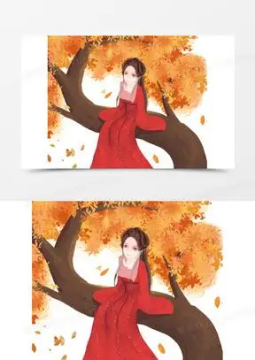 手绘古风面纱蒙面美女元素